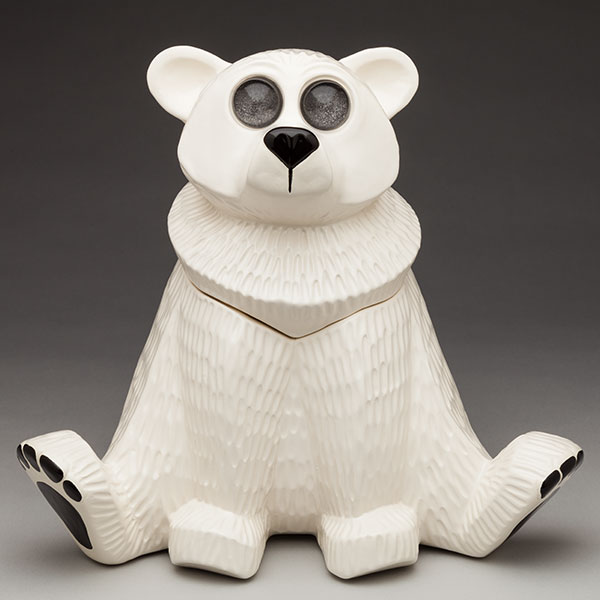 Polar Bear Cookie Jar (10H x 11W x 9D)